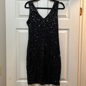 Black Sequin Dress